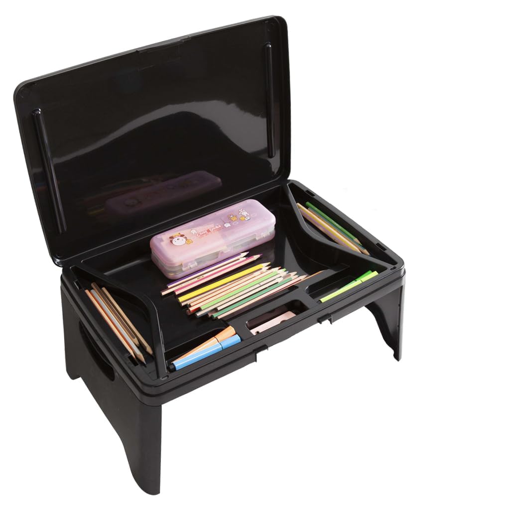 ZORBES Laptop Table for Bed Foldable Study Table for Kids Portable Laptop Table Multi-Purpose Folding Lap Desk Plastic Table for Study Laptop Desk for Work, Reading, Studying 17.5 ZORBES Laptop Table for Bed Foldable Study Table for Kids Portable Laptop Table Multi-Purpose Folding Lap Desk Plastic Table for Study Laptop Desk for Work, Reading, Studying 17.5
